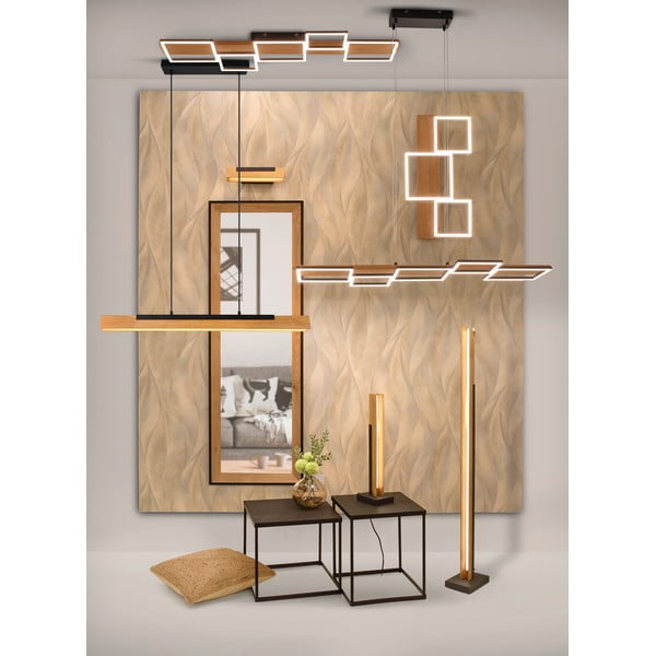 LED stmievateľné stropné svietidlo v čierno-prírodnej farbe 44x115 cm Harper – Trio-image-1