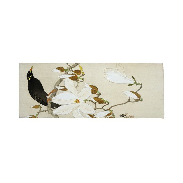 Zeleno-béžový koberec behúň 135x55 cm Bird - Velvet Atelier-image-4