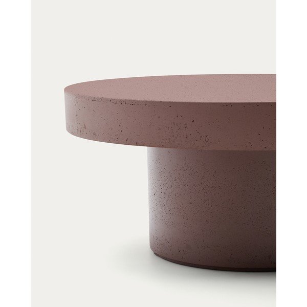 Betónový okrúhly Záhradný konferenčný stolík ø 66 cm Aiguablava – Kave Home-image-1