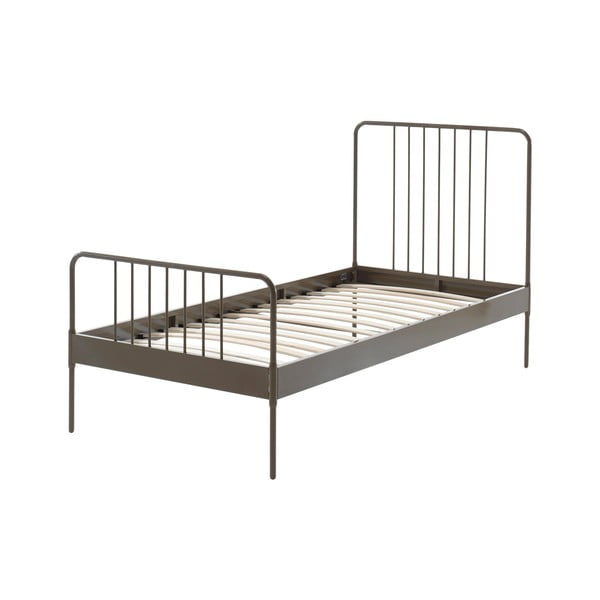 Hnedá kovová detská posteľ Vipack Jack, 90 × 200 cm