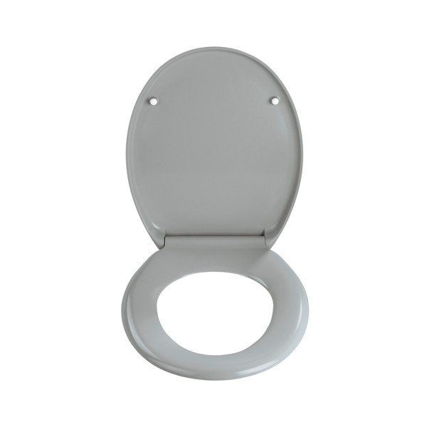Svetlosivé WC sedadlo s jednoduchým zatváraním Wenko Premium Ottana, 45,2 x 37,6 cm-image-2
