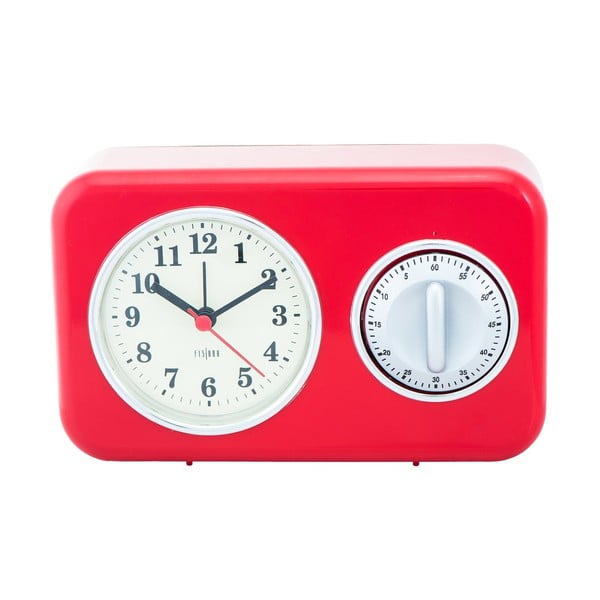 Kuchynské hodiny s minútkou Red Vintage