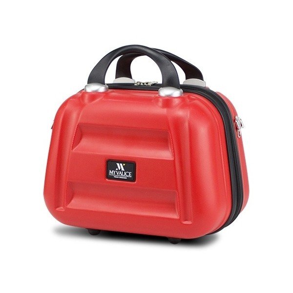 Červený dámsky príručný cestovný kufrík My Valice SMART BAG LASSO Make Up & Hand Suitcase
