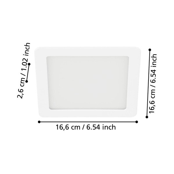 Biele LED podhľadové stropné svietidlo 17x17 cm FUEVA 5 – EGLO-image-2