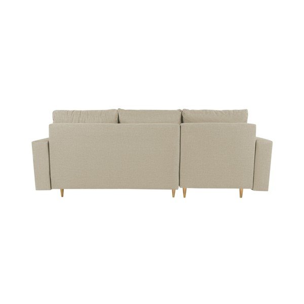 Béžová rohová rozkladacia pohovka s leňoškou na ľavej strane Mazzini Sofas Iris-image-3