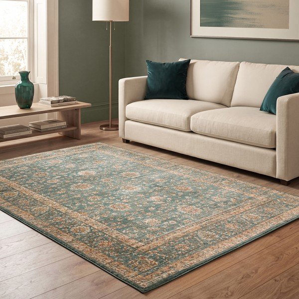 Koberec v petrolejovej farbe 240x340 cm Raja – Asiatic Carpets-image-3