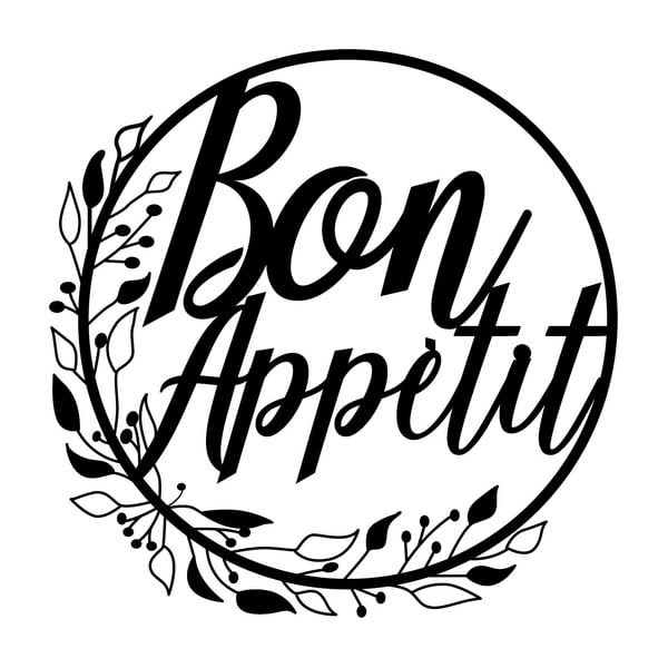 Kovová nástenná dekorácia Bon Appetit – Wallity