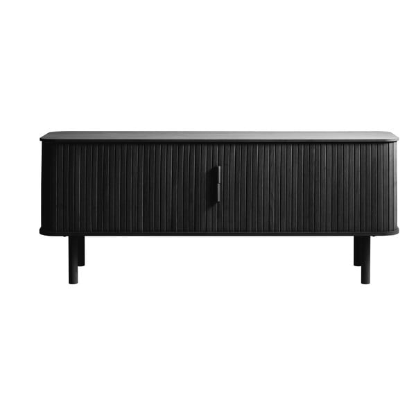 Čierny TV stolík v dekore duba 160x56 cm Cavo – Unique Furniture