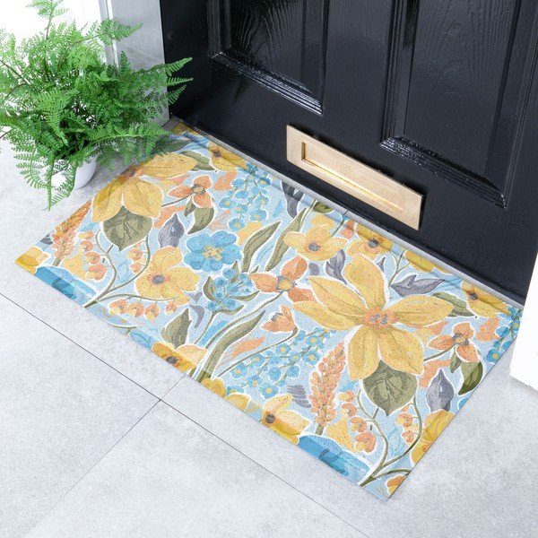 Rohožka z PVC 40x70 cm Flowers – Artsy Doormats-image-1