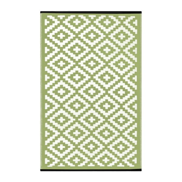 Zelený obojstranný vonkajší koberec Green Decore Nirvana, 90 × 150 cm