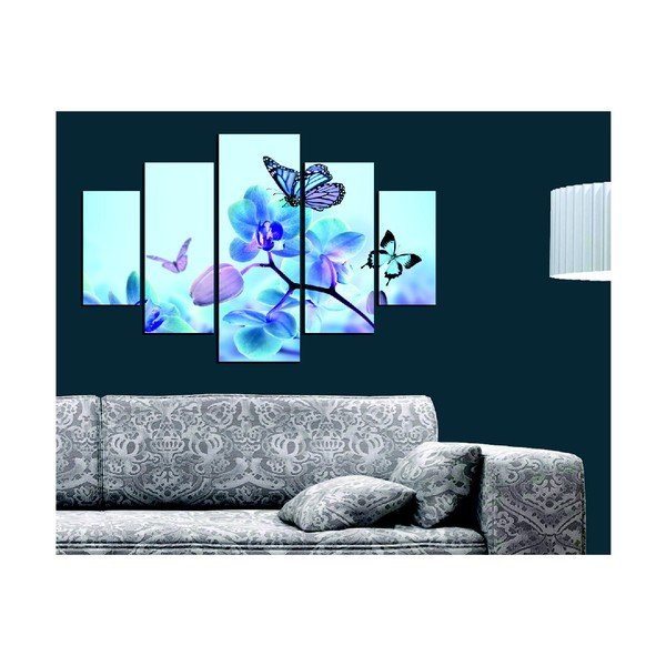 Viacdielny obraz Sakura And Butterfly, 92 × 56 cm-image-1
