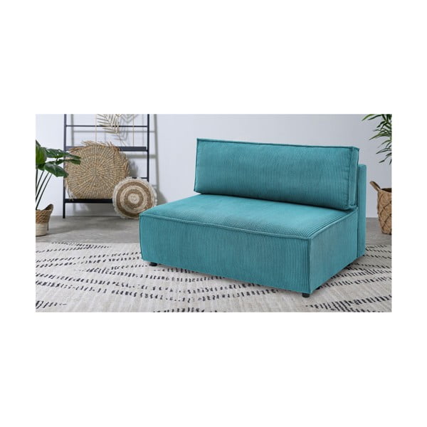 Modrý menčestrový modul pohovky (stredový diel) Nihad modular – Bobochic Paris-image-1