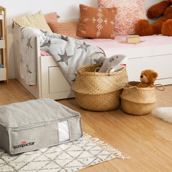 Svetlý úložný košík z morskej trávy Compactor, ⌀ 36 cm-image-1