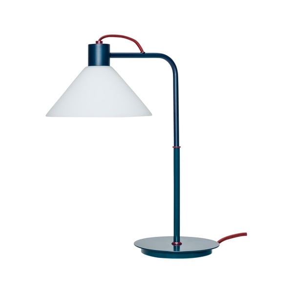 Stolová lampa v petrolejovej farbe so skleneným tienidlom (výška 44 cm) Spot – Hübsch