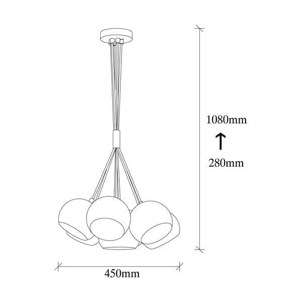 Čierne závesné svietidlo Opviq lights Sivani-image-2