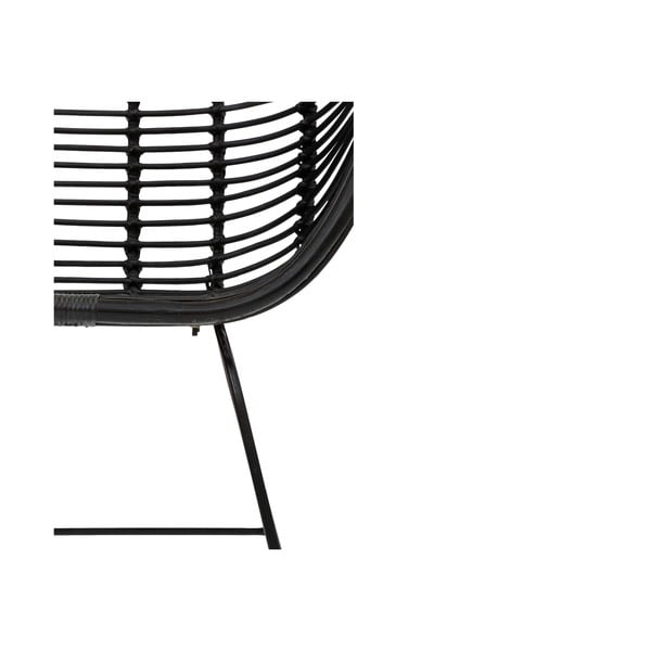 Čierne ratanové jedálenské stoličky v súprave 2 ks Kiran - Støraa-image-1