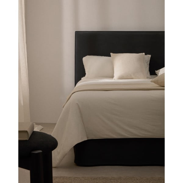 Antracitová čalúnená dvojlôžková posteľ 180x200 cm Jaira – Kave Home-image-1