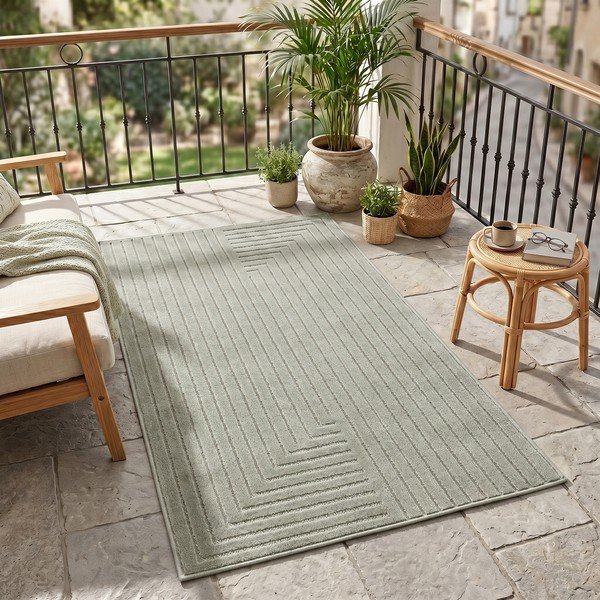Zelený vnútorný a vonkajší behúň 80x250 cm Nova 1202 – Ayyildiz Carpets-image-1