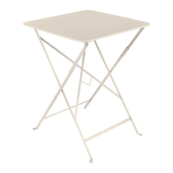 Svetlobéžový záhradný stolík Fermob Bistro, 57 × 57 cm