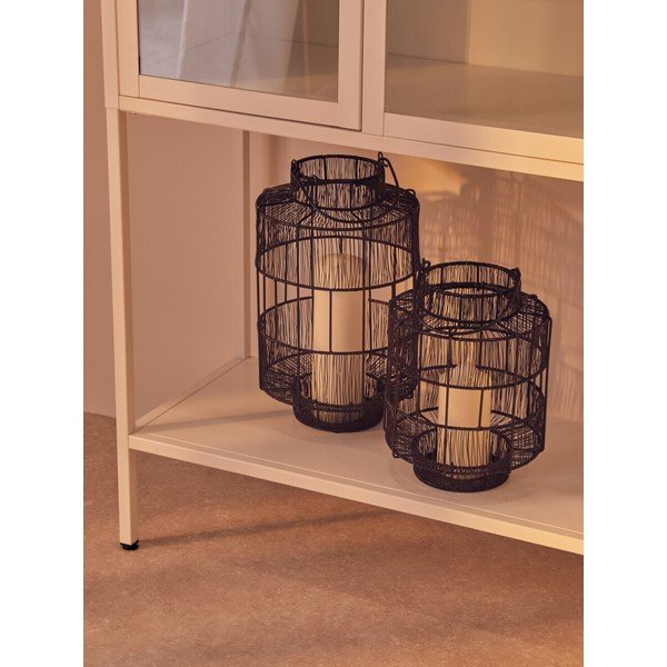 Biela oceľová vitrína 75x150x35 cm Acier – Premier Housewares-image-3