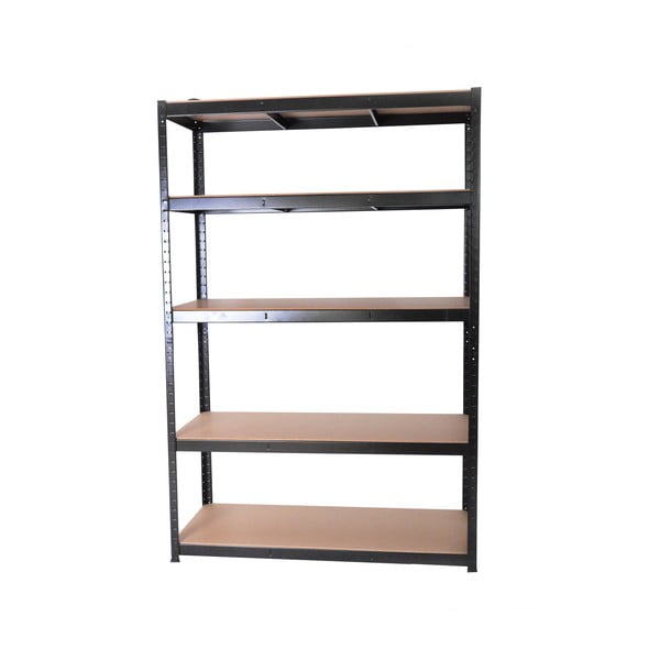 Čierny kovový úložný regál 120x180 cm – Rojaplast-image-1