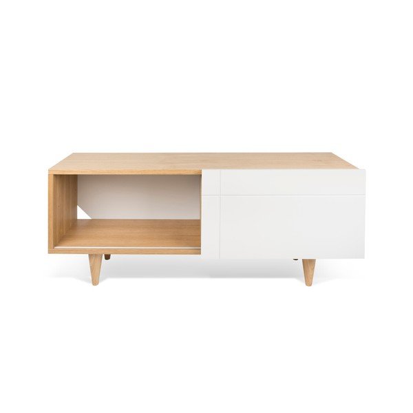 Televízny stolík TemaHome Cruz Pure White/Oak-image-1