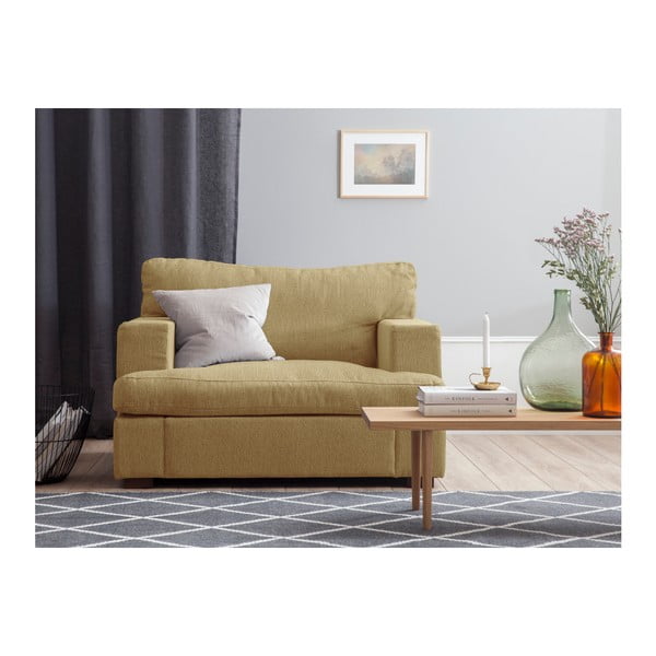 Horčicovožlté kreslo Windsor & Co Sofas Daphne-image-2