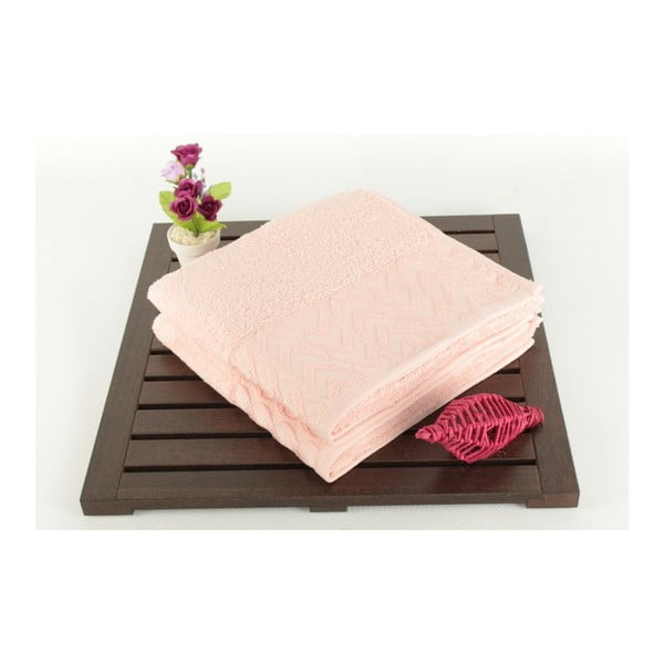 Sada 2 uterákov zo 100% bavlny Kalp Pink, 50 × 90 cm
