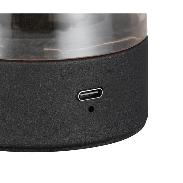 Jantárová LED stolová lampa so skleneným tienidlom (výška  18 cm) Dooley – Trio-image-3