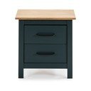 Tmavomodrý nočný stolík z borovicového dreva Miranda – Marckeric