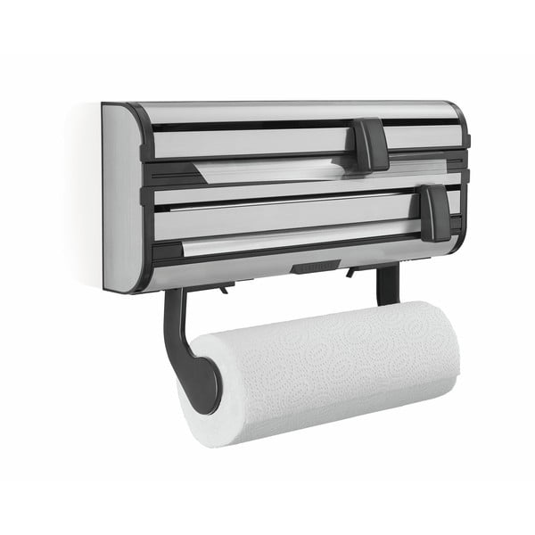 Nástenný kovový držiak na fólie a papierové utierky v striebornej farbe Parat Royal – LEIFHEIT