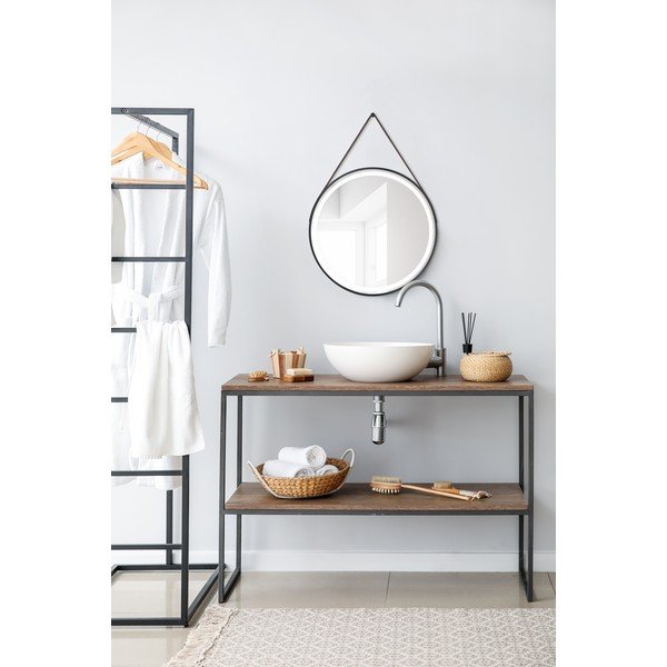 Nástenné zrkadlo s osvetlením ø 60 cm Fine – Mirrors and More-image-1