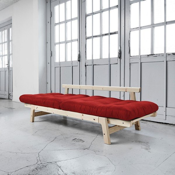 Rozkladacia pohovka Karup Step Natural/Passion Red-image-3