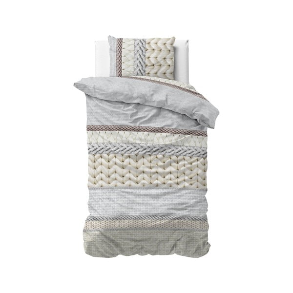Flanelové obliečky na jednolôžko Dreamhouse Knitty, 140 x 220 cm
