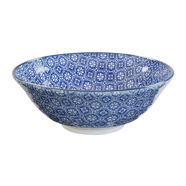 Modrá porcelánová misa Soba Tokyo Design Studio Flower, ⌀ 21 cm