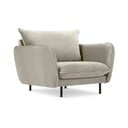 Béžové zamatové kreslo Cosmopolitan Design Vienna