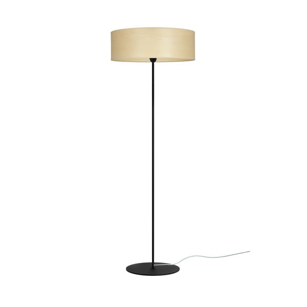 Béžová stojacia lampa z prírodnej dyhy Sotto Luce Tsuru XL Light, ⌀ 45 cm