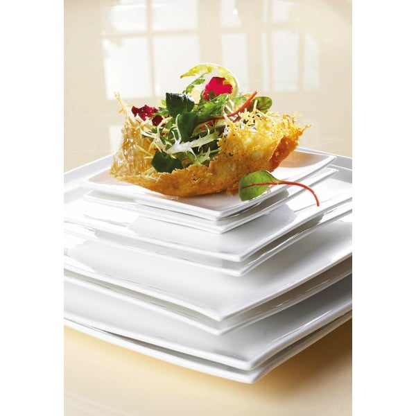 Biely porcelánový hlboký tanier Maxwell & Williams East Meets West, 21,5 x 21,5 cm-image-4