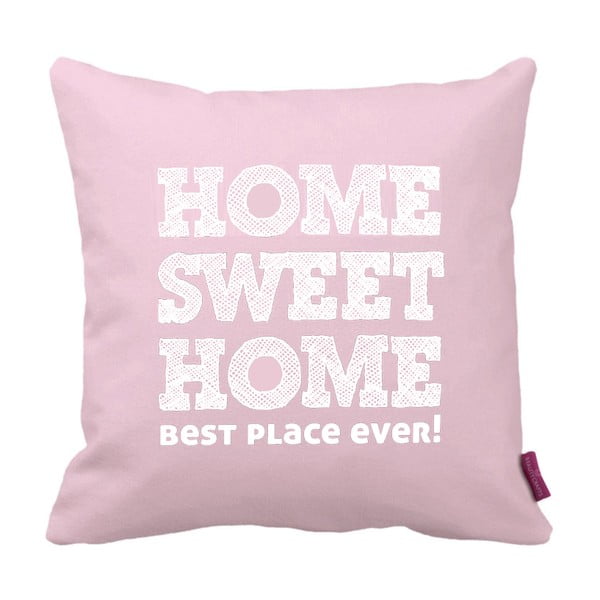 Ružovo-biely vankúš Homemania Home Pink, 43 × 43 cm