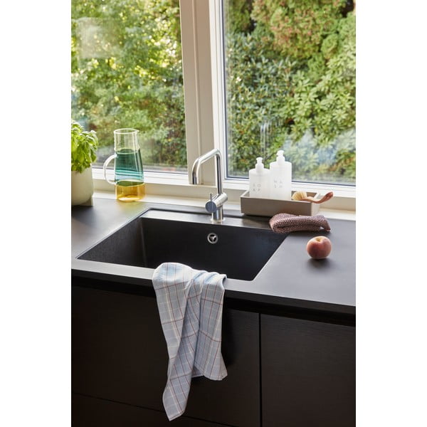 Súprava 2 modrých bavlnených utierok Hübsch Stripe, 50 x 70 cm-image-2