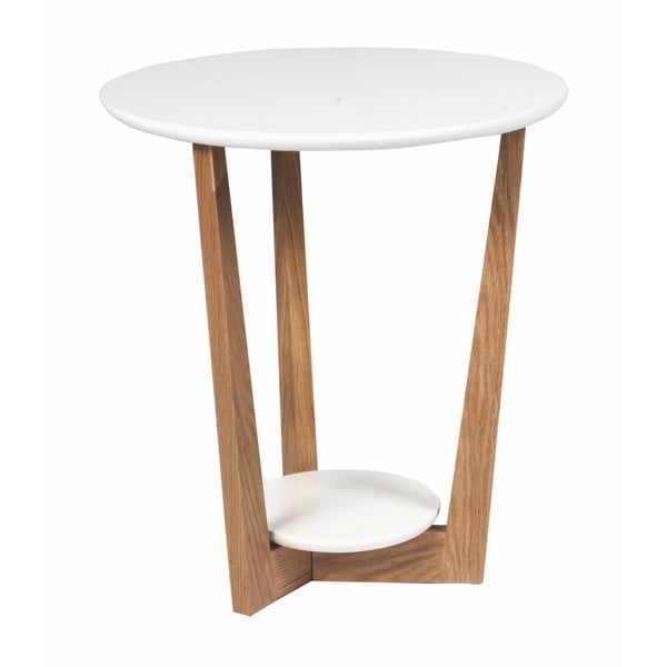 Konferenčný stolík s podnožou z dubového dreva Folke Arild, ⌀ 50 cm