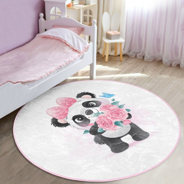 Biely detský koberec ø 100 cm Comfort – Mila Home-image-1