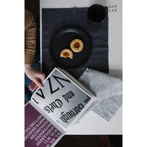 Tmavosivé ľanové prestieranie Linen Tales, 35 x 45 cm-image-2