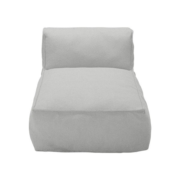 Svetlosivý modul záhradnej pohovky z textílie buklé (s leňoškou) Grow – Blomus