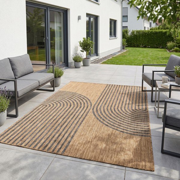 Čierny/hnedý vnútorný a vonkajší koberec 160x230 cm Mira 1453 – Ayyildiz Carpets-image-1