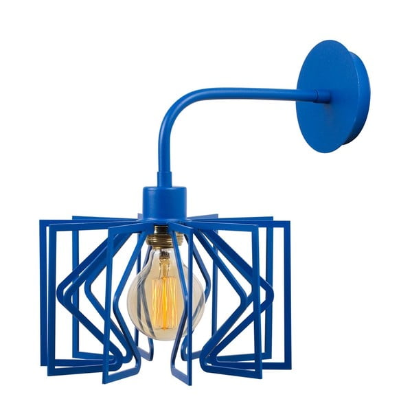 Modrá nástenná lampa Radius Drop