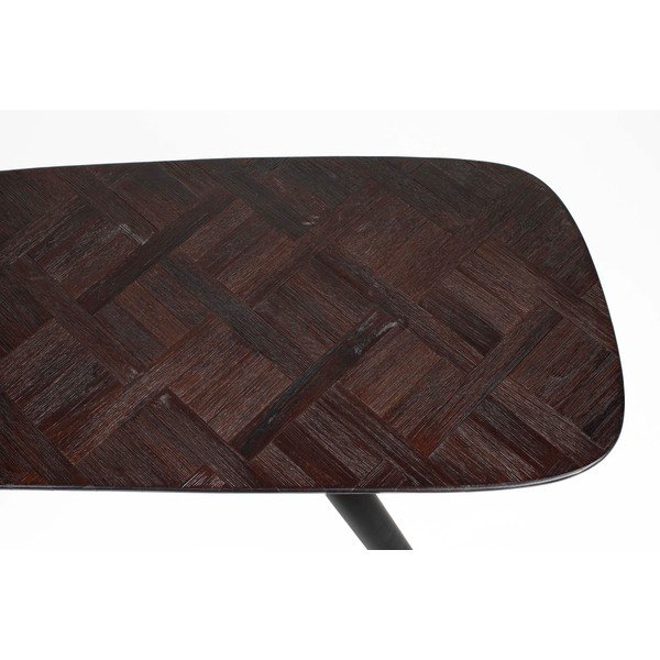 Čierny konzolový stolík z tíkového dreva 37x118 cm Webster – White Label-image-4