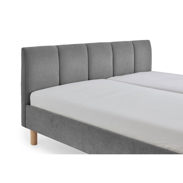 Sivá čalúnená dvojlôžková posteľ bez roštu 180x200 cm Joker – Meise Möbel-image-4