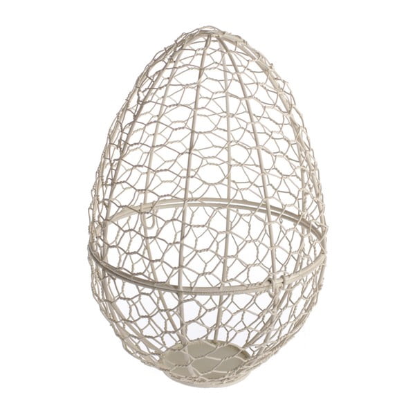 Dekoratívny kovový košík v tvare vajca Dakls Easter Egg, výška 26 cm