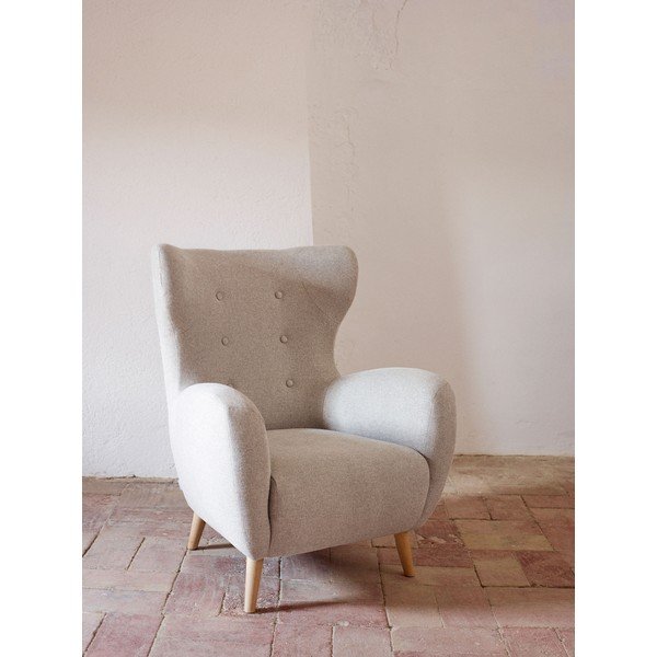 Béžové kreslo ušiak Patio – Kave Home-image-2